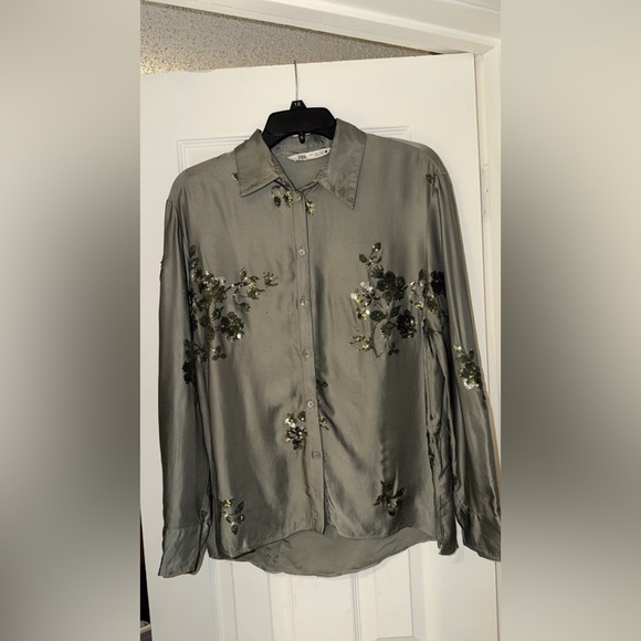 Zara Green  Embroidered Women's Jumpsuit - Picture 6 of 6